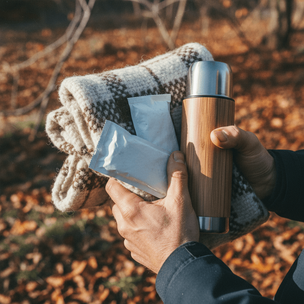 Seasonal essentials in hands