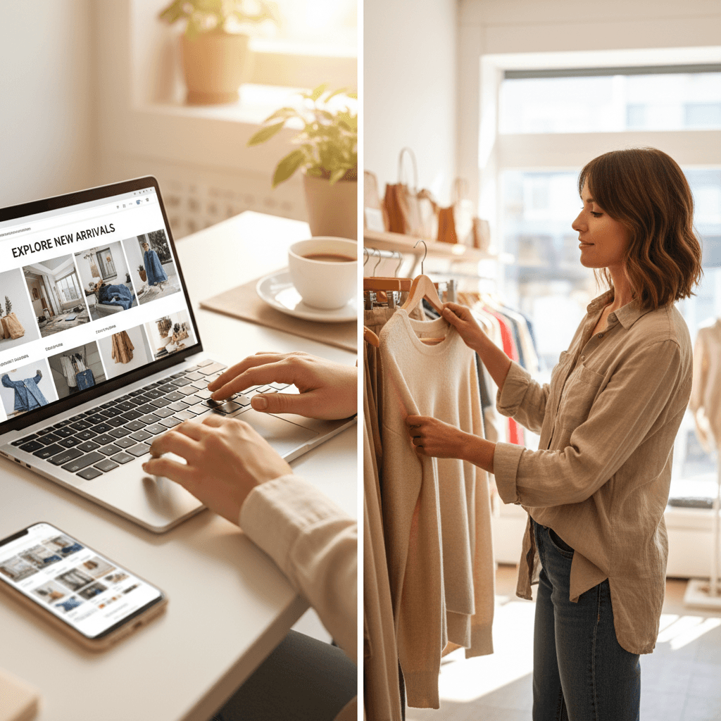 Shopping online and in store